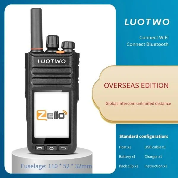 V1-M3 Walkie Talkie with App National Intercom Long Range Two Way Radio Support WiFi Bluetooth IP54 Waterproof Rechargeable Handheld GPS - Image 2