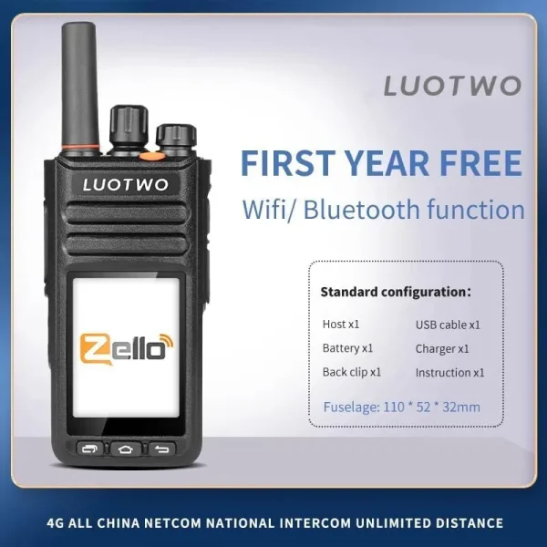 V1-M3 Walkie Talkie with App National Intercom Long Range Two Way Radio Support WiFi Bluetooth IP54 Waterproof Rechargeable Handheld GPS - Image 3